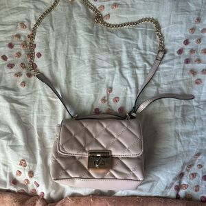 Forever 21 Cream Quilted Crossbody Bag